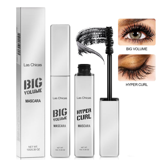 2pcs Las Chicas Waterproof Mascara – 12-Hour Long-Lasting, Ultra Volumizing & Lengthening – Clump-Free & Oil-Proof – 10ml Black